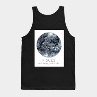 Pisces Zodiac Moon Constellation Tank Top